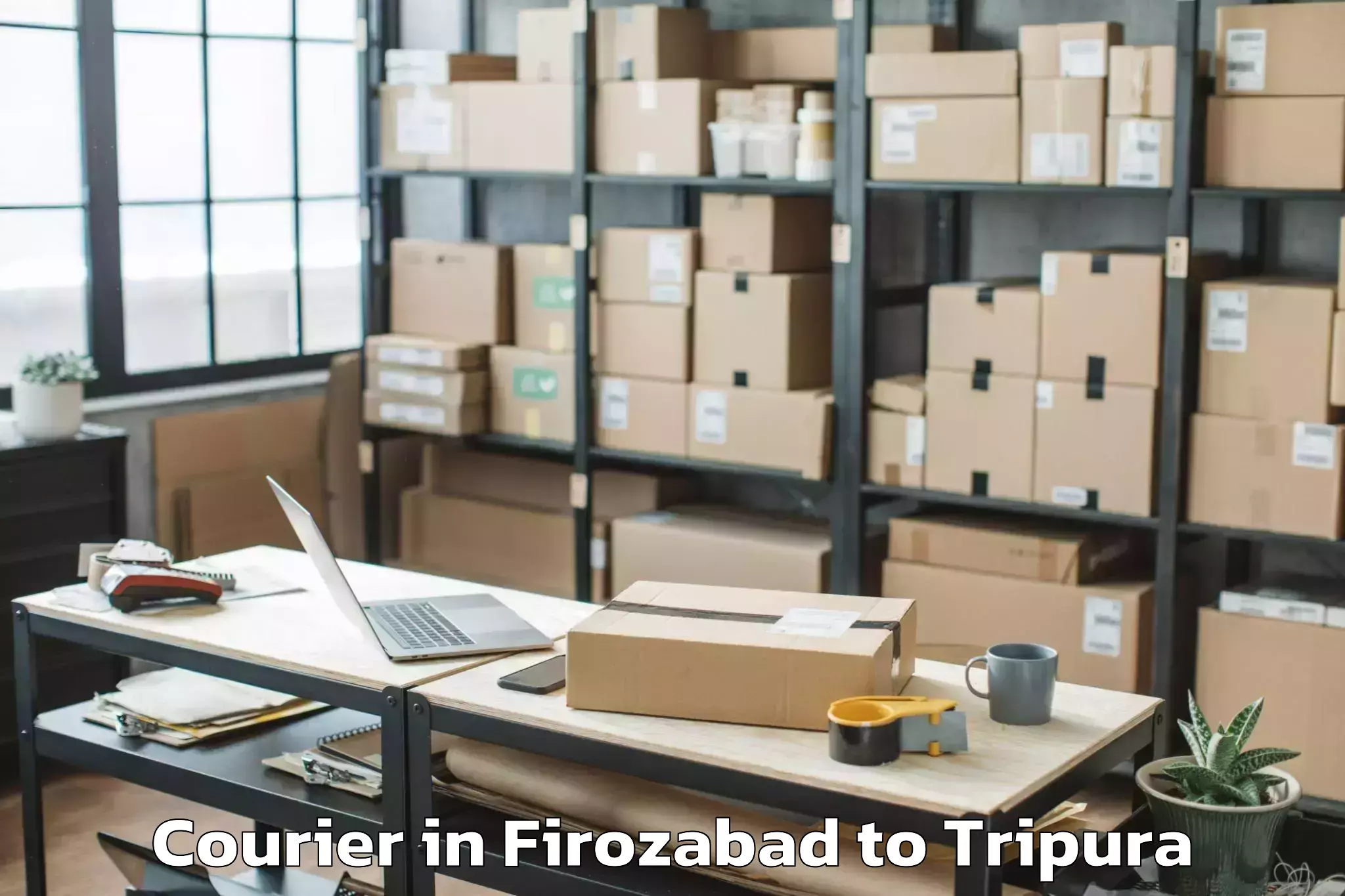 Leading Firozabad to Ambassa Courier Provider